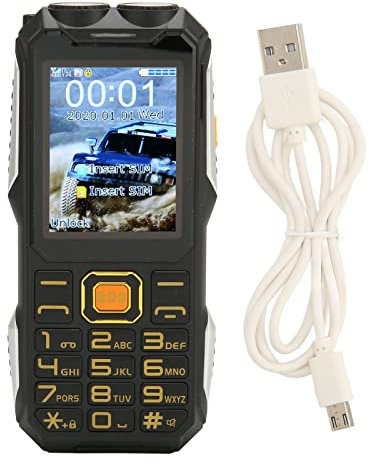 Fockety Entsperrtes Handy für Senioren - 2G Dual SIM Big Button, 2,4 Bildschirm, SOS-Taste, Hohe Lautstärke & 16800mAh für Kinder (Schwarz)