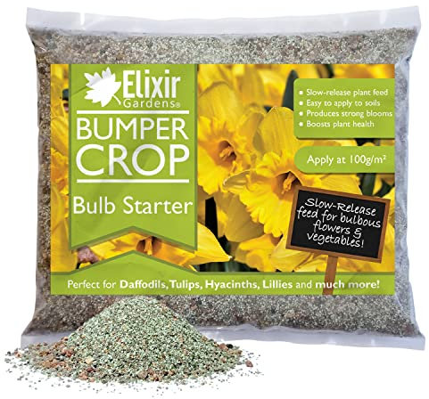 Bumper Crop Bulb Starter | Tulip, Daffodil, Hyacinth, Iris, Lily, Dahlia, Crocus & Begonia Feed & Flower Planting Fertiliser | 10kg Bag
