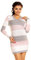 Zeta Ville Maternité - Robe en Maille rayée aux Couleurs variées - Femme 405c (Rose Bébé, 36-38, S/M)