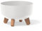 Gardening Naturally Indoor Plant Pot Zinnia Stylish and Durable Planter for Houseplants (Round Pot 30cm - White)