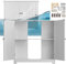 Armario impermeable para debajo del fregadero con puertas dobles y estante ajustable, mueble de baño independiente debajo del fregadero, armario de madera de 2 puertas para baño, 60 x 60 x 30 cm