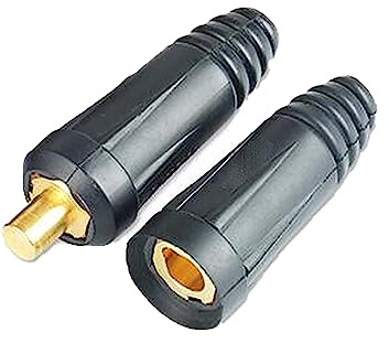 Welding Cable Connector, DKJ70-95 Male Female Rubber Brass Dinse Quick Fitting for Electric Welding Machine