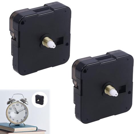 KARELLS Mecanismo Reloj de Pared, 2 Piezas Maquinaria De Reloj a Pilas, Manijas Reloj, Mecanismo Movimiento Reloj Cuarzo Silencioso, Movimiento del Reloj