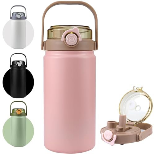 Disoza 1L Gobelet Isotherme Tasse Isotherme Gourde Avec Paille Adulte Safe Cup Gobelet Paille Gobelet Isotherme Avec Paille Mug Isotherme Avec Paille Gourde Avec Paille TumblerMug Isotherme