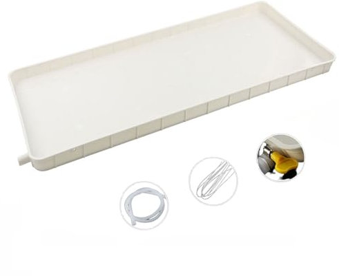 GODARM Bac d'égouttement du Climatiseur fabriqué en PVC avec Tuyau de Vidange 2M/3M/4M/5M Boucle et Fil de Fer - Bac de Récupération des Condensats (Size : 1-2p-2m Water Pipe)