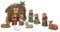 Generisch Krippenfiguren Firguren naiv modern mit Krippe, aus Polyresin, bunt bemalt, 10 teilig, 3-17 cm