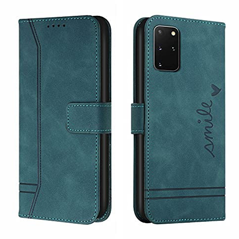 Trugox Handyhülle für Samsung Galaxy S20 Plus (S20+) Hülle Klappbar Klapphülle mit Kartenfach Handytasche Handy Schutzhülle Tasche Leder Wallet Flip Case Slim Book Cover - Blaugrün