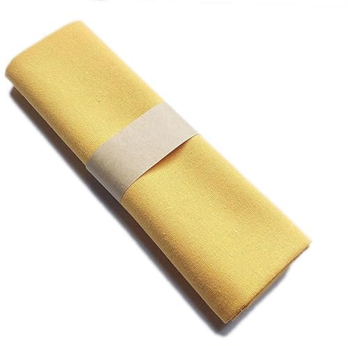 SYSUII Stoffe zum Nähen Baumwolle 50 x 150 cm DIY Quilten Baumwollstoff Stoffpaket Patchwork Stoffreste Einfarbige Nähstoffe DIY Basteln Handwerken für Kleidung,Bettwäsche,Vorhänge,Tischdecken -Gold