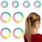 Mmgoqqt Bunt Magic Rainbow Haargummis, Spiral Elastische Haargummis, elefonschnur Haarbänder, Nahtlos schmerzfreie Spule, Pferdeschwanzhalter für Frauen und Mädchen dickes Haar