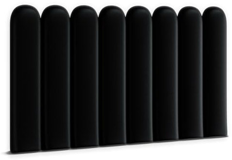 Muralo - Wandkissen aus Kunstleder Kopfteil-Bett Wandpolster Bettkopfteil Gepolstert Polster-Paneel Kopfenden für Wohnzimmer, Schlafzimmer (Schwarz, 30 cm x 60 cm)
