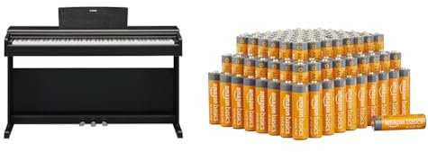 Yamaha ARIUS YDP-145 Digital Piano - Classic and Elegant Home Piano for Beginners and Hobbyists, in Black & Amazon Basics AA 1.5 Volt Performance Alkaline Batteries - Pack of 100 (Appearance may vary)