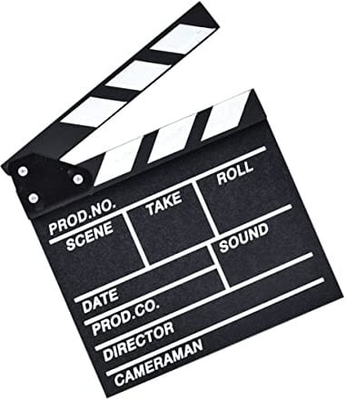 NUOBESTY 2 Stk Direktor Board Film Fernsehen Geschnittene Action-szene Klöppel Klappe Televisor Holzfolie Direktoren Schindel Action-schindel Klappbrett Aus Holz Fachmann Hölzern Spielbrett