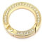 BLPOTA Kristall-Strass-Dekor, Diamant-Feder-O-Ring, zu öffnende Ledertasche, Handtasche, Gürtelschnalle, Anhänger, Schlüssel-Druckknopf-Clip (Color : Light Gold, Size : Inner Diameter 25mm)
