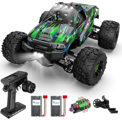 Ferngesteuertes Auto, 1:14 RC Auto Brushless 75+ km/h Offroad, 4WD RC Car Schnelle mit 7 Licht, 2 Akku, 2.4GHz All-Terrain Ferngesteuert Autos, Remote Control Car ab 8 10 Jahre Erwachsene