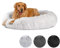 DreamyPets Hundebett Donut - Das Original - waschbar [XL, 120cm, Grau] Hundekissen, Hundekorb, Flauschiges Hundebett für große, mittelgroße & kleine Hunde (Grau, XL)