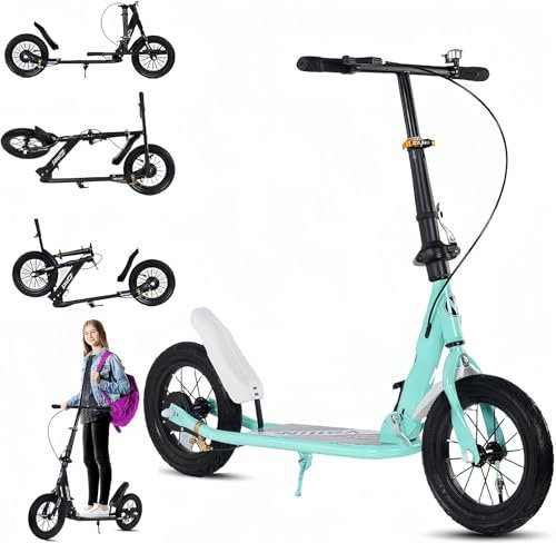XXL Big Wheel Scooter Kinder City Roller mit Handbremse und Bremse Klappbarer Cityroller für Kinder B