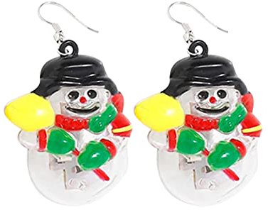 Schmuck Weihnachten Weihnachtsfeier-Ohrringe, Weihnachtsbaum, leuchtende Ohrringe, leuchtende Birnen-Ohrringe, -Birnen-Weihnachtsohrringe, blinkende Halsketten für Weihnachtsfeiertags- (B, One Size)