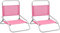 LLEZKBR Furniture Select Strandkörbe, faltbar, 2 Stück, rosa Stoff