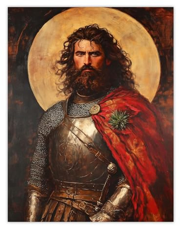 Artery8 William Wallace Scottish Knight Portrait Painting Man Cave Large Wall Art Poster Print Thick Paper 18X24 Inch
