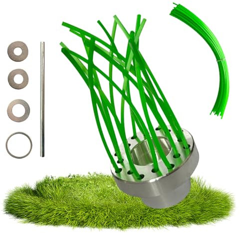 Unkrautbürste Nylon, Unkrautbürste Freischneider, Unkrautbürstefür Freischneider, Wildkrautbürste Für Motorsense, Universal Aluminium Trimmerkopf Inkl 32m Nylon Faden, Jäter