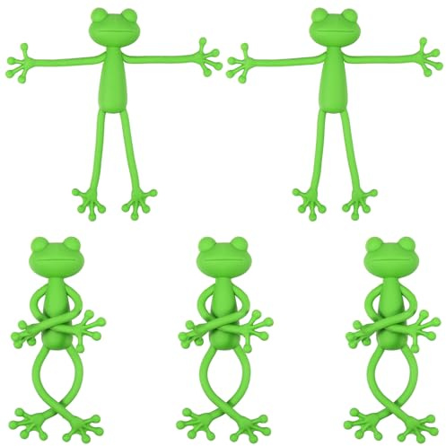 Eyoulife Lot de 5 supports pour plantes grenouilles, 14 x 3,5 cm, clips pour plantes grimpantes, plantes en pot