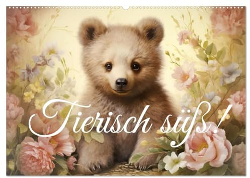 Tierisch süß! (Wandkalender 2026 DIN A2 quer), CALVENDO Monatskalender: Tierjungen in sanften Tönen (CALVENDO Tiere)