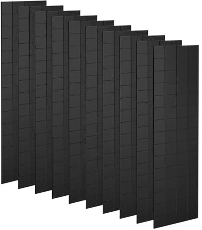 QUARKZMAN 10 Fogli 1200 Pezzi Piastrelle Specchiate Autoadesive a Mosaico 10x10mm Mini Quadrati Adesivi per Palle da Discoteca Piastrelle in Vetroe Feste, Nero