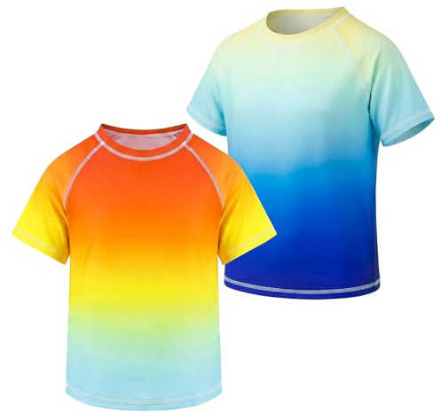 FILOWA Rashguard Tvådelade pojkarnas UPF 50+ simskjort, Storlek 104-164, blå, 140-152