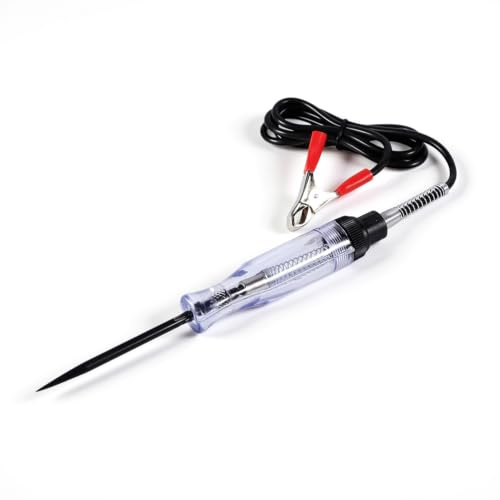 BONKZEBU Testeur de Tension 6V/12V/24V pour Voiture et Camion, Testeur de Circuit 12V avec Sonde Lumineuse et Ampoule Intégrée, de Circuit, Tournevis de Puissance