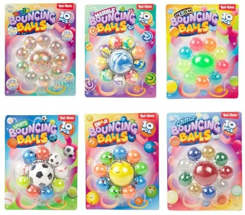 Toi-Toys Bouncing Balls Set buntes Spielzeug 10 Stück