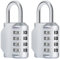 Diyife 2 Pack 4-Stelliges Zahlenschloss, Kombinationsschloss, Vorhängeschloss, Wetterfestes Metall & Plated Steel Combination Lock für Schule, Gym & Sports, Hasp Cabinet & Storage - Silber