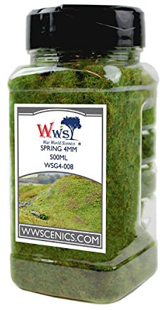 WWS War World Scenics WWScenics | 4mm Spring Static Grass | 500ml Can | WSG4-008 | Realistic Model Scenery Material
