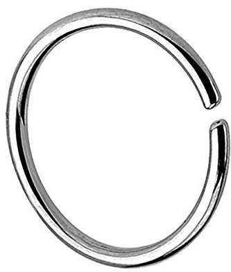 Piersando Continuous Piercing 925 Silber Fake Hoop Ring für Septum Ohr Tragus Helix Nase Lippe Ohr Nasenpiercing Nasenring Silber 1,2mm x 12mm