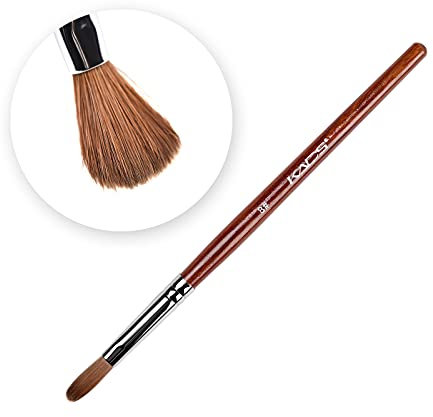 KAZIPOP Kolinsky Sable Nail Brush Acrylic Brush for Acrylic Powder Nail Art Pen with Red Wooden Handle Manicure Design 8#