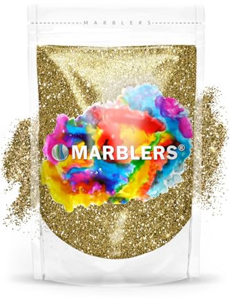 MARBLERS Twinkle Glitter [Light Gold] 3oz (85g) | Fine | Non-Toxic, Vegan, Cruelty-Free | Face, Body, Eyeshadow, Hair, Festival, Party Makeup | Nail Art, Polish | Resin, Tumbler, Slime, Craft