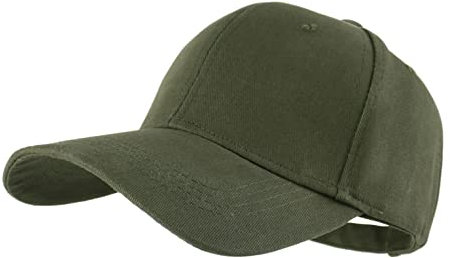 LANGZHEN Baseball Dad Cap 100% Baumwolle Passt Männer Frauen Klassische Verstellbare Plain Hat (Structured-Army Green)