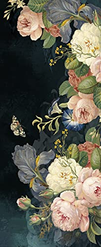 A.Monamour Türtapete Selbstklebend Türfolie Türposter 3D Vintage Aquarell Blumen Hintergrund Vinyl Folie Türdeko Tapete Wandbild Türaufkleber Türtattoo 85 x 215 cm
