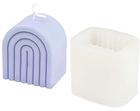3D Silikonform Kerzenform U-Form DIY Silikon Kerzen Gießform Kerzengießform Regenbogenbogen DIY Kerzenherstellung Form für die Herstellung von Kerzen, Aromasteinen, Schokolade (Typ A)