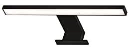 Briloner Leuchten - LED Spiegelleuchte, Spiegellampe IP44, Badleuchte, Badlampe 5 Watt, 500 Lumen, 4000 Kelvin, Schwarz, 300x103x36mm (LxBxH)