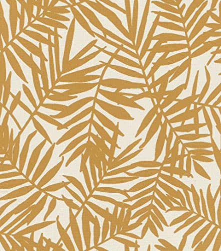 Rasch Tapeten Vliestapete (Botanical) Gelb beige 10,05 m x 0,53 m Selection Vinyl/Vlies 460254