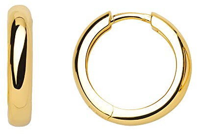 Xenox Damen 925 Sterling Silber Creolen 17 mm in goldfarben - CREOLEN - XS8661G