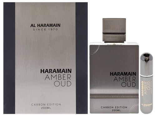 Al Haramain Amber Oud Carbon Edition - Eau de Toilette für Herren, langanhaltendes Parfüm für Herren, arabisches Parfüm, Eau de Toilette für Herren, 200 ml