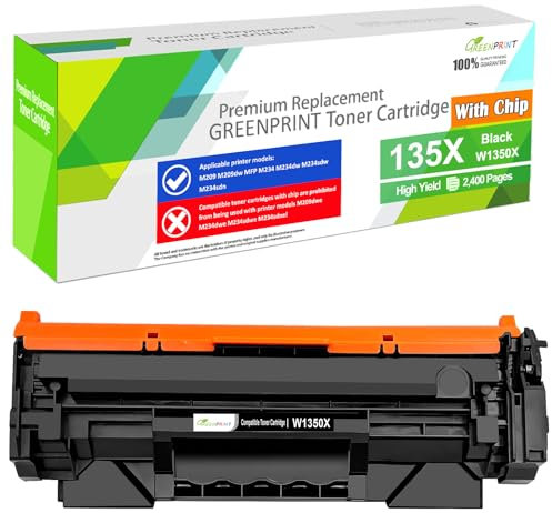 mit Chip Kompatible Tonerkartusche 135X W1350X Hoher Kapazität 2400 Seiten für H P M207dw M209 M209d M209dw M234 M234d M234dw M234sdw M234sdn M235sdw, Funktioniert Nicht Mit H P+ Modell endet mit e