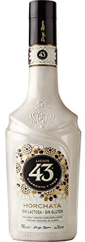 Pack Fusión Licor 43 y Horchata Valenciana y Vaso de Regalo, Vegano y sin Gluten, Botella 700 ml