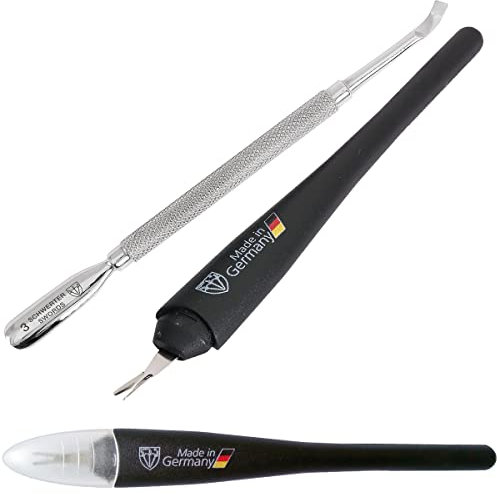 DREI SCHWERTER - Nagelhautmesser Nagelhautentferner und Nagelhautschieber - Markenqualität