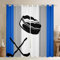 Kinder Eishockey Fenstervorhang 260x140cm Ice Sports Spiels Blickdichte Vorhänge für Jungen Mädchen Jugendliche Dekor Hockey Spieler Vorhänge Frauen Männer Puck Hockey Fenstervorhänge Dekorativ