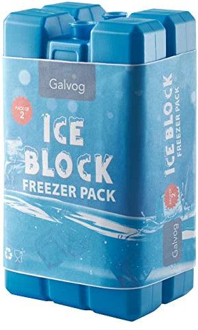 Galvog® Freezer Blocks Ice Packs 400mlx2 for Lunch Box | Long Lasting Reusable Ice Blocks For Cool Bags Lunch Boxes Coolers – Your Travel Camping Picnic Companion