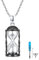 REDSUN Urn Necklace for Ashes 925 Sterling Silver Hourglass Pendant Necklace Hourglass Memorial Pendant with Glass with Zirconia Urn Necklaces Memorial Keepsake Time Hourglass （Schwarz）