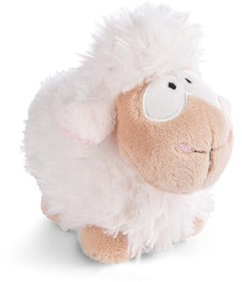 NICI Schaf Kuscheltier weiß stehend Green 13cm I Plüschtier für Mädchen, Jungen & Babys I Flauschiges Stofftier zum Kuscheln & Spielen – 49674
