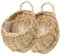 AOKWAWALIY 2 cestini da Appendere alla Parete in Rattan, Decorazione per Matrimoni, Porta d'ingresso, Cestino Intrecciato per Orchidee, vasi per Piante da Appendere, Cestino Vintage in Legno
